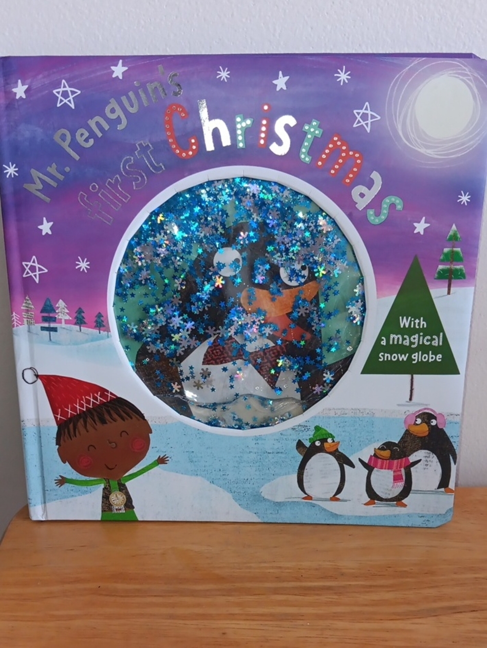 Mr. Penguin's First Christmas Shimmer Snow Globe Board Book